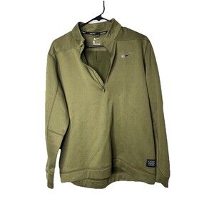 Nike Therma Fit 1/4 Zip Sweater L Small Pullover Long Sleeve Logo Green Men's